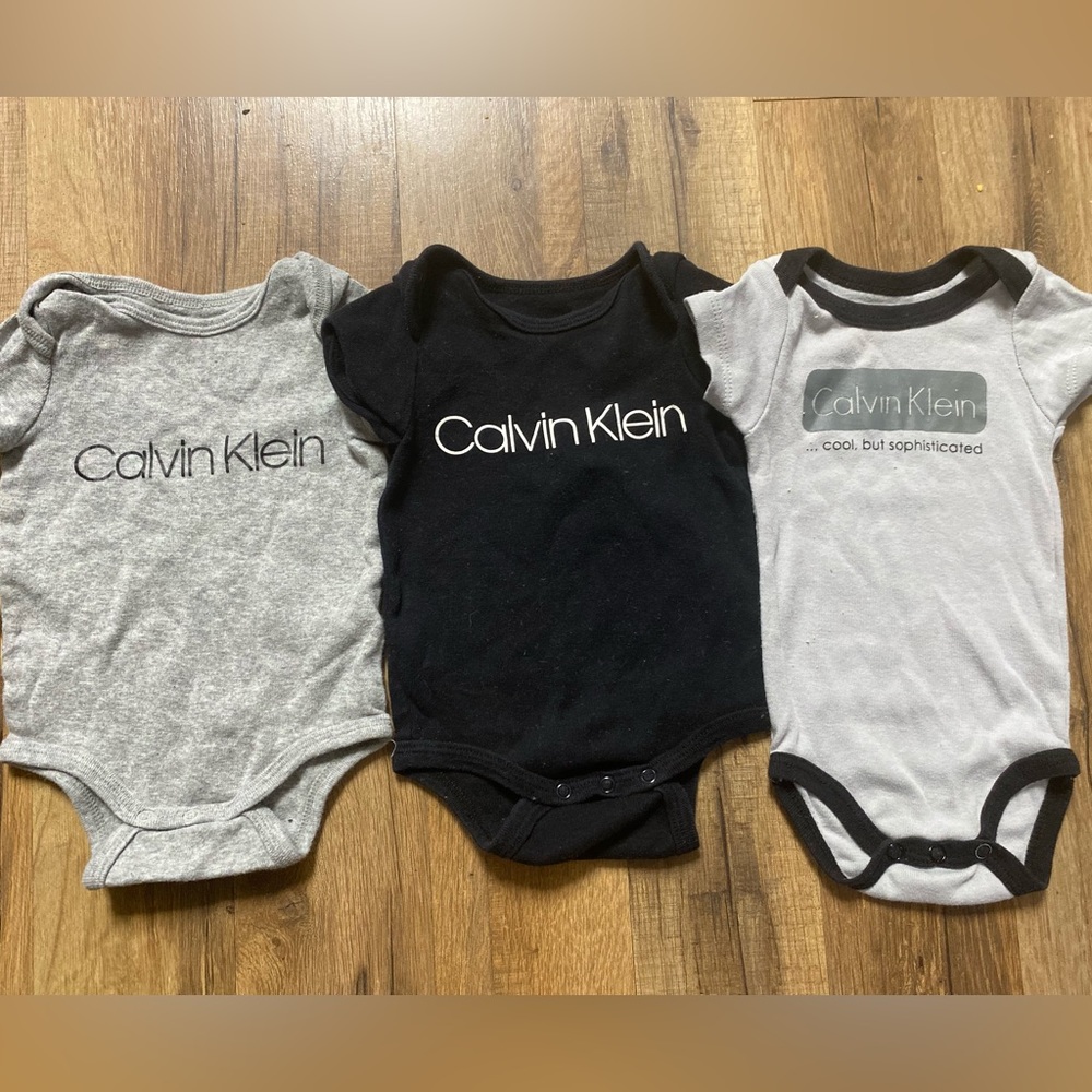 Bundle of Calvin Klein onesies 0-3 months